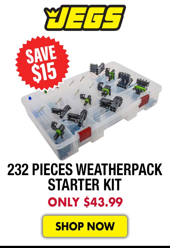 JEGS 232 pieces Weatherpack Starter Kit - Now $43.99
