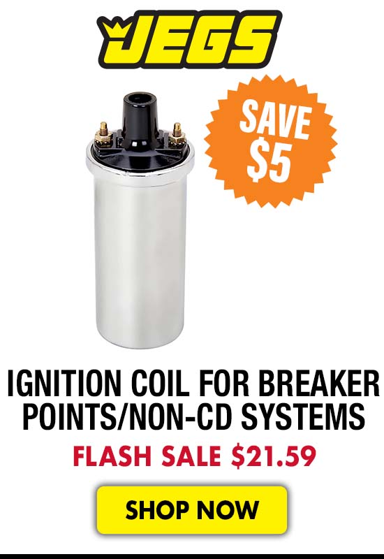 JEGS Ignition Coil for Breaker Points/Non-CD Systems - Flash Sale $21.59