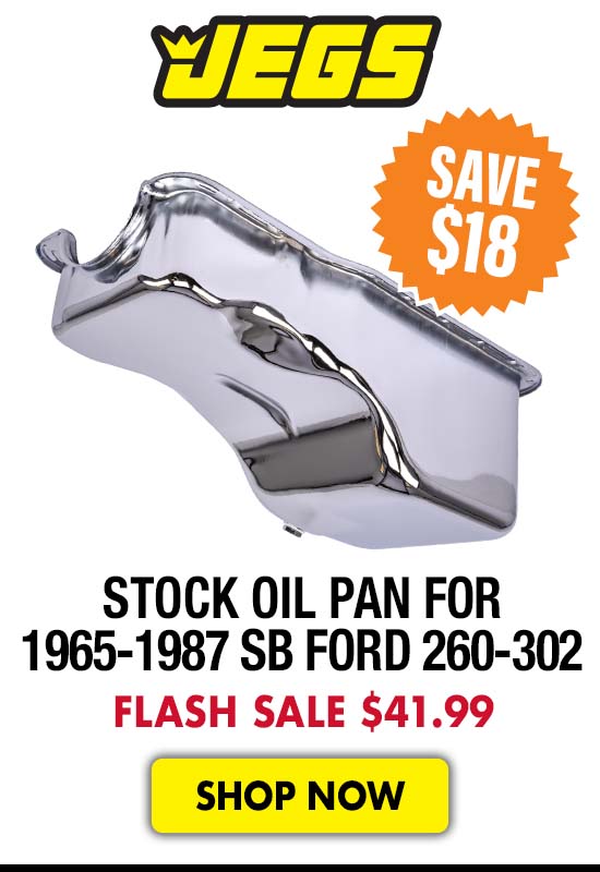 JEGS Stock Oil Pan for 1965-1987 SB Ford 260-302 - Flash Sale $41.99