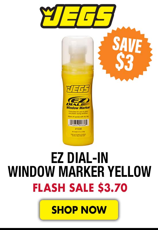 JEGS EZ Dial-In Window Marker Yellow - Flash Sale $3.70