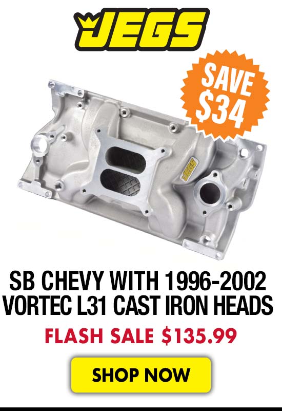 JEGS For SB Chevy with 1996-2002 Vortec L31 Cast Iron Heads - Flash Sale $135.99