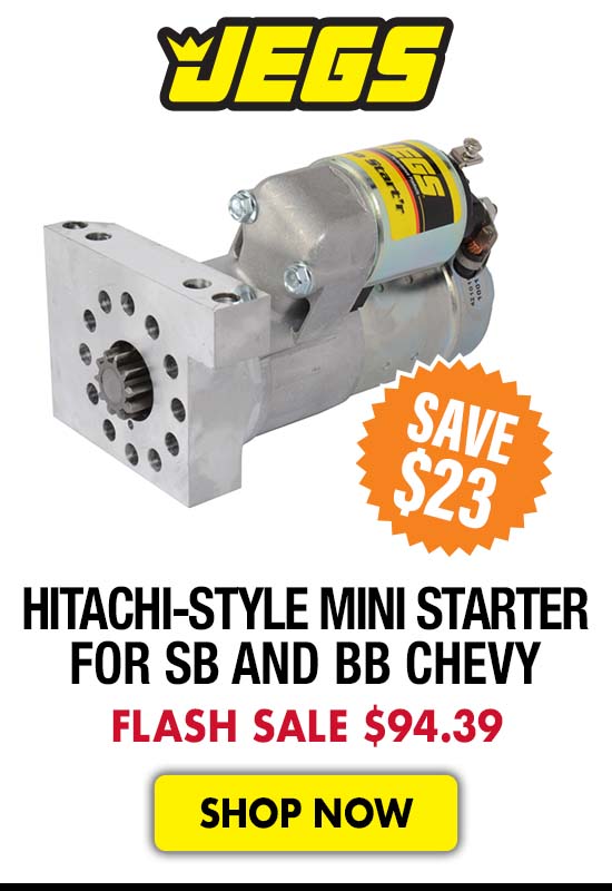 JEGS Hitachi-Style Mini Starter for SB and BB Chevy - Flash Sale $94.39