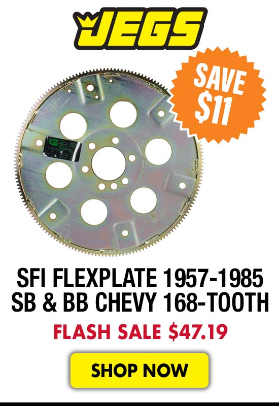 JEGS SFI Flexplate for 1957-1985 SB Chevy, BB Chevy & 90 degree V6, 168-Tooth - Flash Sale $47.19