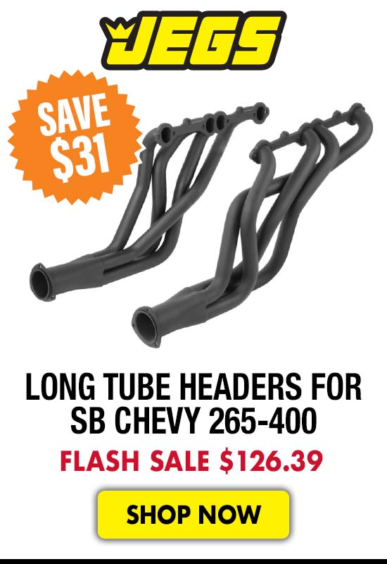 JEGS Painted Long Tube Headers for Small Block Chevy 265-400 - Flash Sale $126.39
