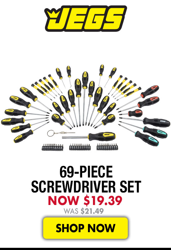 JEGS 69-Piece Screwdriver Set - Now $19.39 Was $21.49