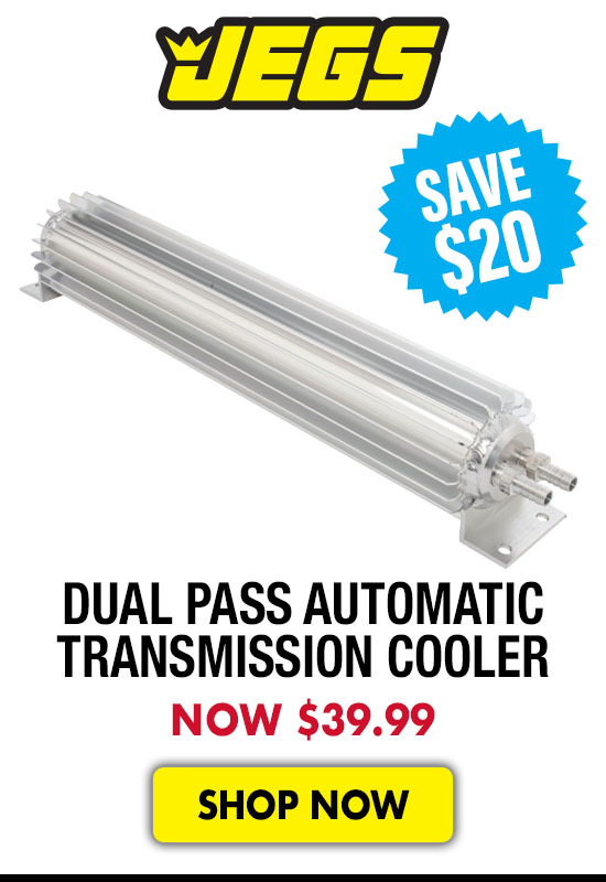 JEGS Dual Pass Automatic Transmission Cooler - Now $39.99 SAVE $20