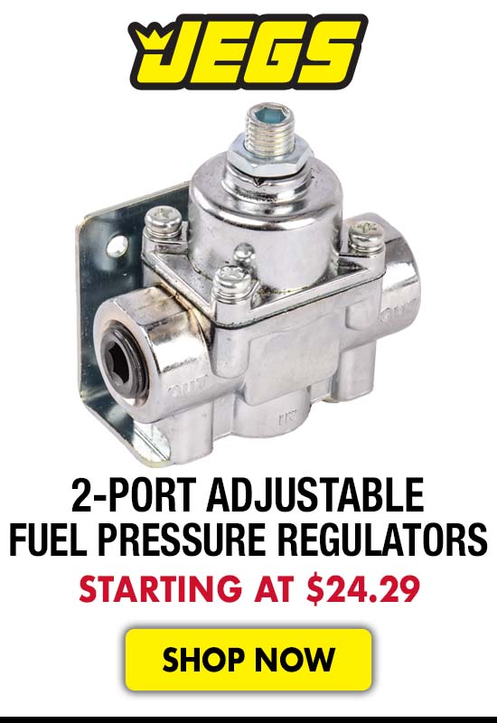 JEGS 2-Port Adjustable Fuel Pressure Regulators - Starting at $24.29