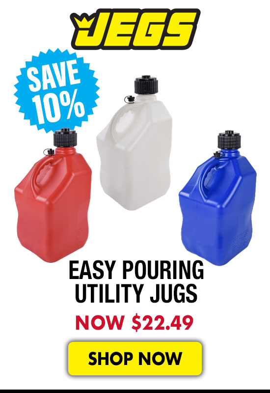 JEGS Easy Pouring Utility Jugs - Now $22.49 SAVE 10%