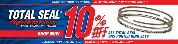 Save 10% on Gas Ported Total Seal Ring Sets