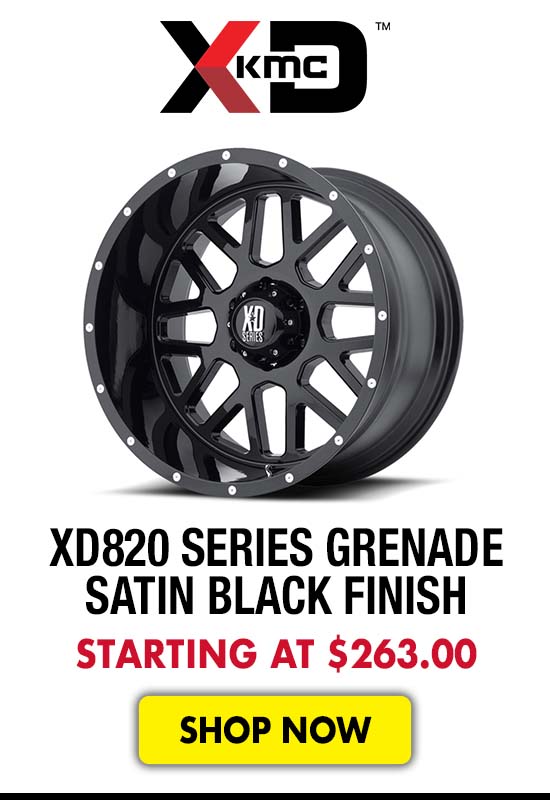 KMC XD820 Series Grenade Satin Black Finish - Starting at $263.00