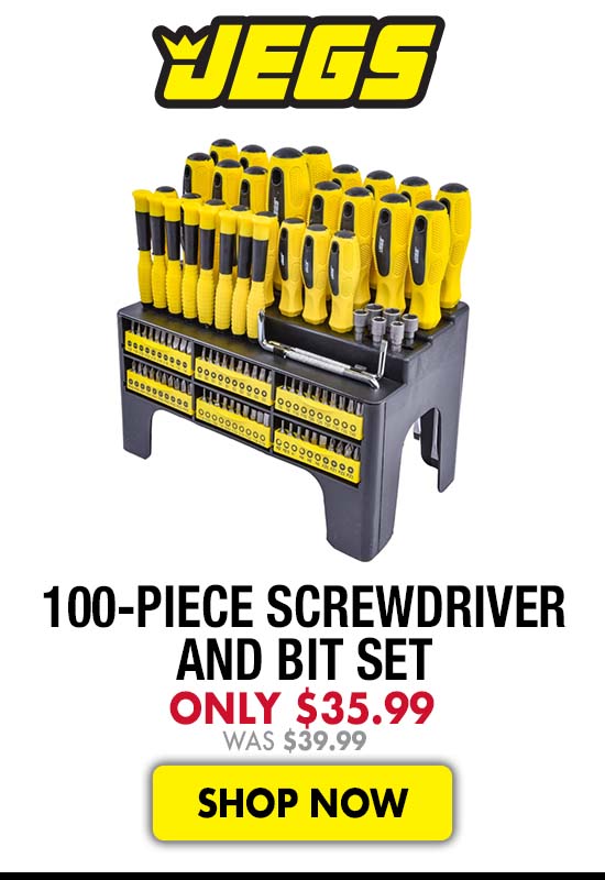 JEGS 100-Piece Screwdriver and Bit Set - Now $35.99