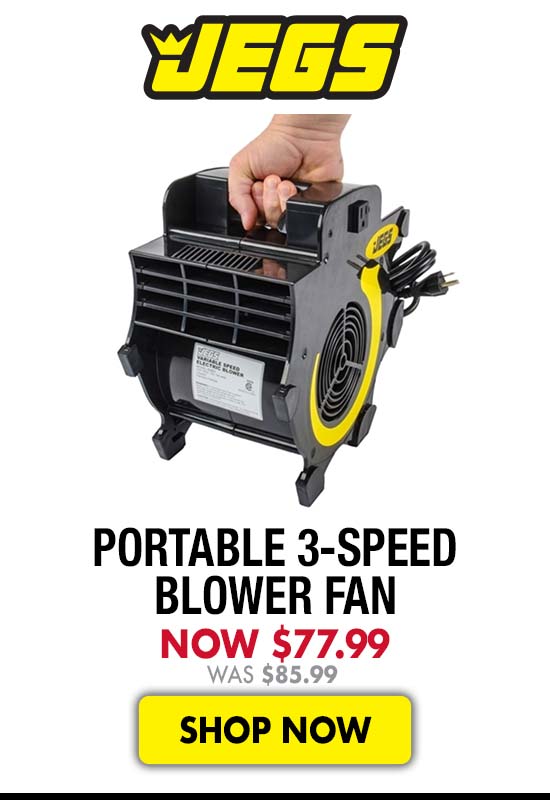 JEGS Portable 3-Speed Blower Fan - Now $77.39