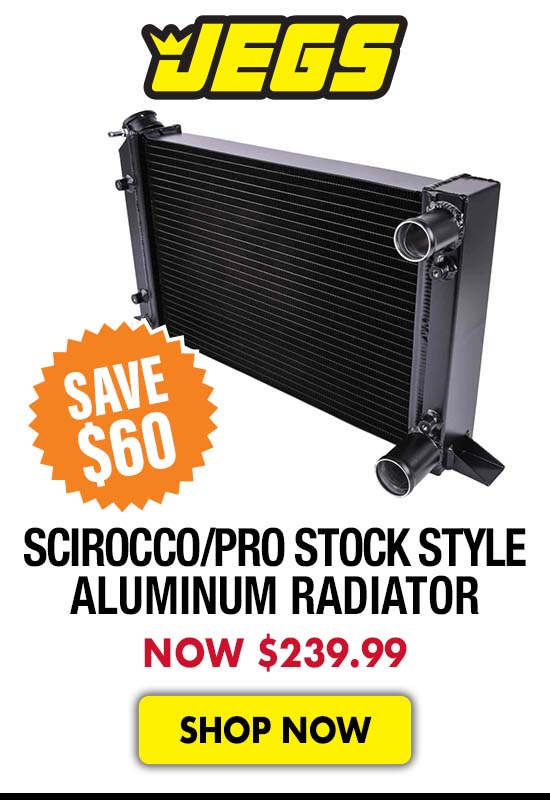 JEGS Scirocco/Pro Stock Style Lightweight Aluminum Radiator - Now $239.99