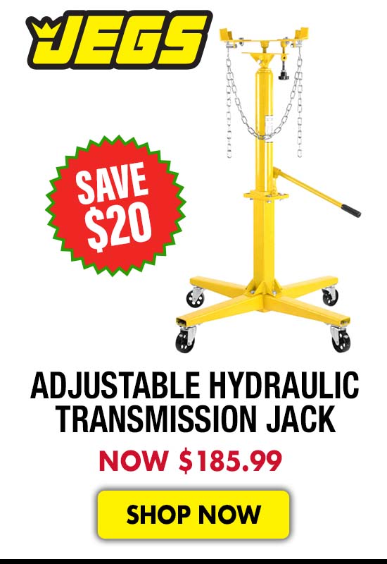 JEGS Adjustable Hydraulic Transmission Jack - Now $185.99