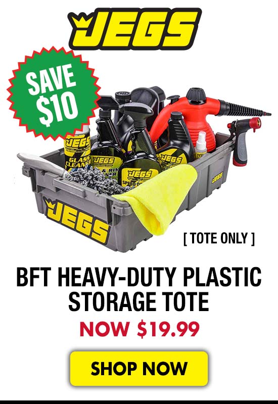 JEGS BFT Heavy-Duty Plastic Storage Tote - Now $19.99