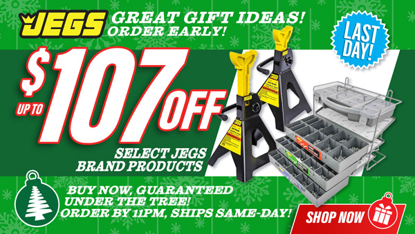 Save up to $107 OFF Select JEGS Brand Products