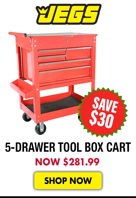 JEGS 5-Drawer Tool Box Cart - Now $281.99