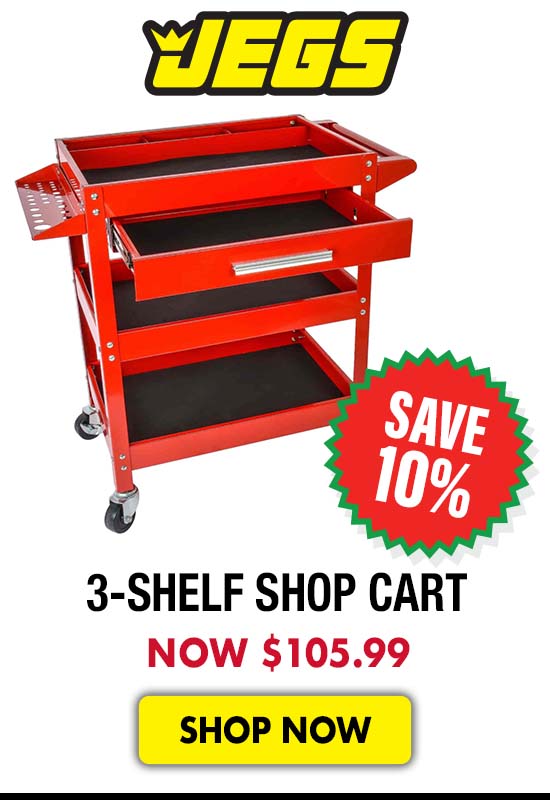 JEGS 3-Shelf Shop Cart - Now $105.99