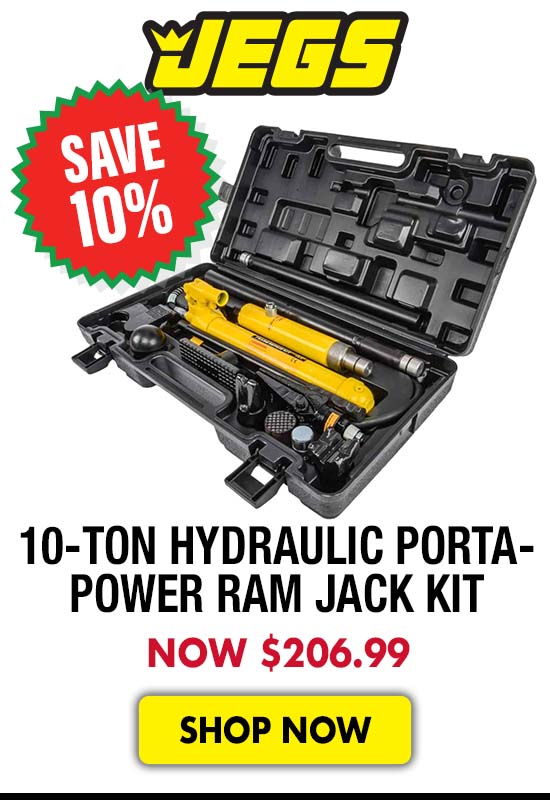 JEGS 10-Ton Hydraulic Porta-Power Ram Jack Kit - Now $206.99