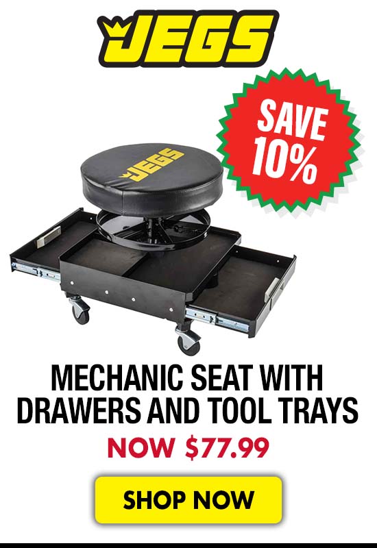 JEGS Mechanic Seat with Drawers and Tool Trays - Now $77.99