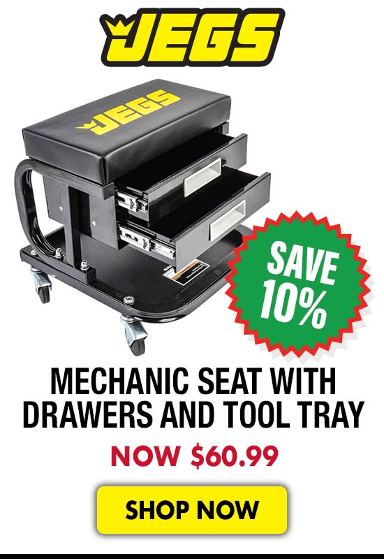 JEGS Mechanic Seat with Drawers and Tool Tray - Now $60.99