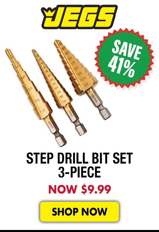 JEGS Step Drill Bit Set 3-Piece - Now $9.99