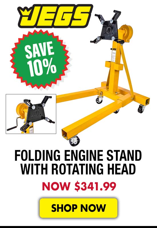 JEGS Folding Engine Stand with Geared Rotating Head - Now $341.99