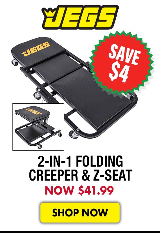 JEGS 2-in-1 Folding Creeper & Z-Seat - Now $41.99