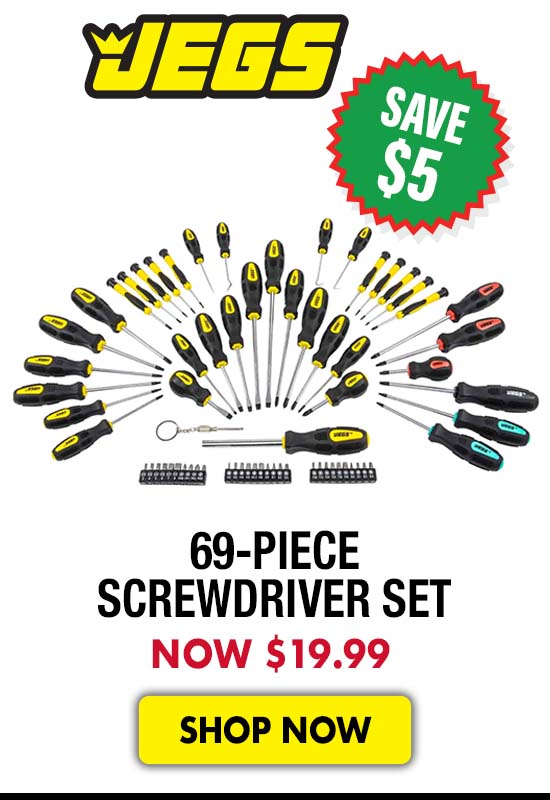 JEGS 69-Piece Screwdriver Set - Now $19.99