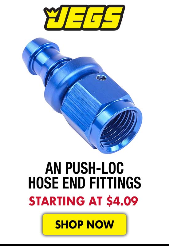JEGS AN Push-Loc Hose End Fittings - Starting at $4.09