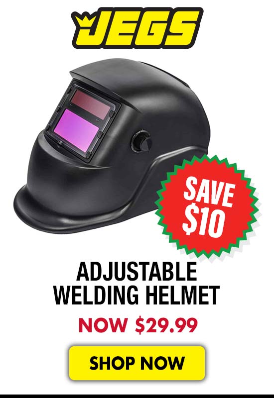 JEGS Adjustable Welding Helmet - Now $29.99