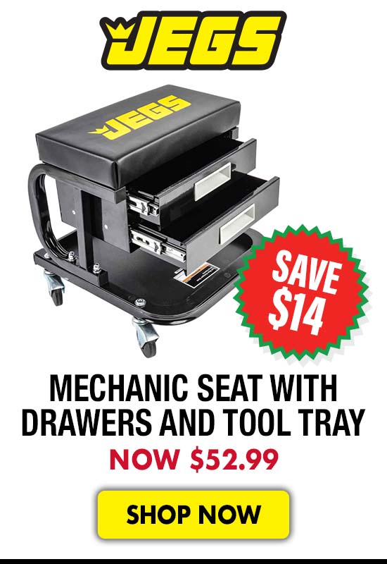 JEGS Mechanic Seat with Drawers and Tool Tray - Now $52.99
