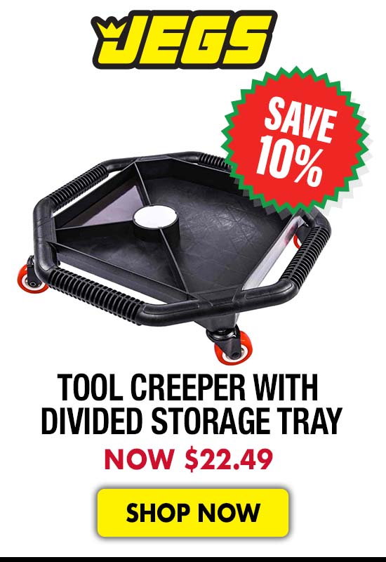 JEGS Tool Creeper with 3 Compartment Storage Tray - Now $22.49