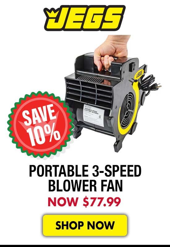 JEGS Portable 3-Speed Blower Fan - Now $77.99