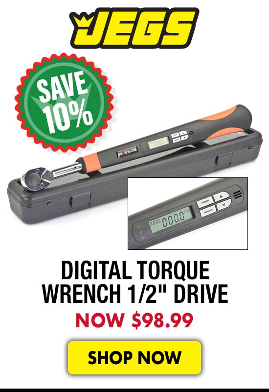 JEGS Digital Torque Wrench 1/2" Drive - SAVE $98.99