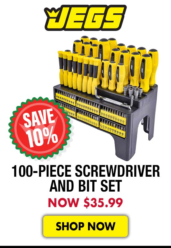 JEGS 100-Piece Screwdriver and Bit Set - Now $35.99
