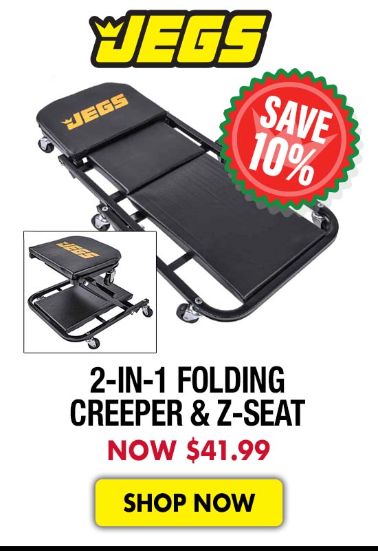 JEGS 2-in-1 Folding Creeper & Z-Seat - Now $41.99
