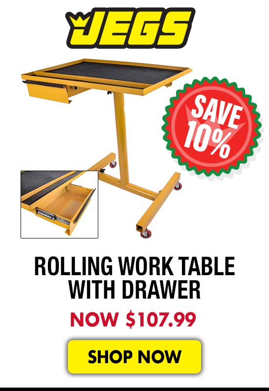 JEGS Rolling Work Table with Drawer - Now $107.99