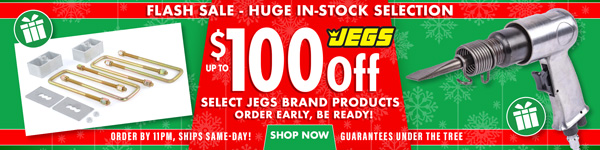 JEGS Flash Sale Up to $100 off JEGS Brand Products