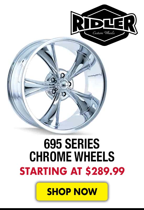 Ridler 695 Series Chrome Wheels - Starting at $289.99