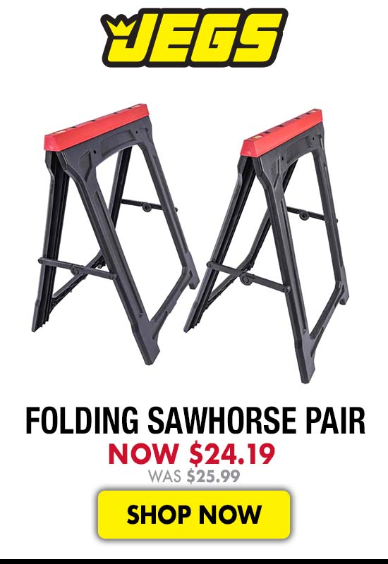 JEGS Folding Sawhorse Pair - Now $24.19