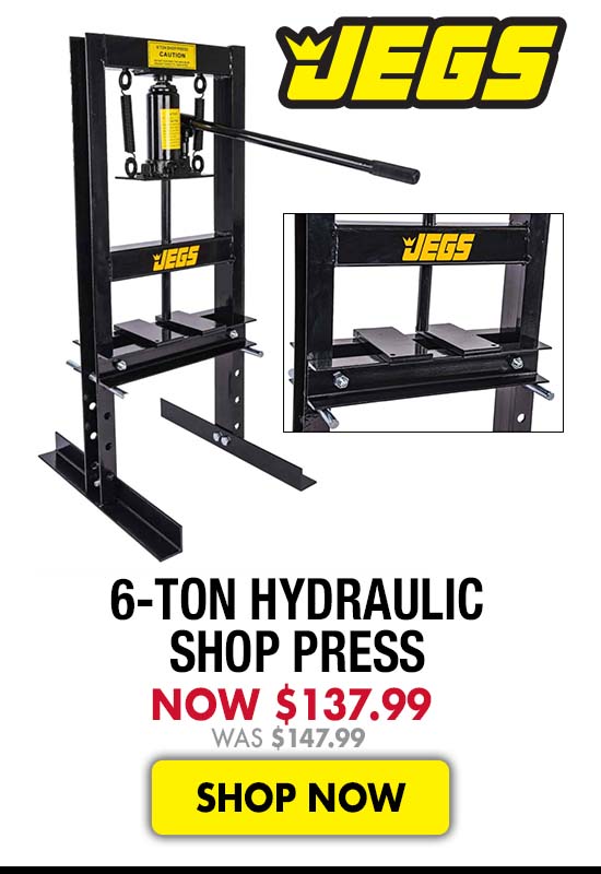 JEGS 6-Ton Hydraulic Shop Press - Now $137.99