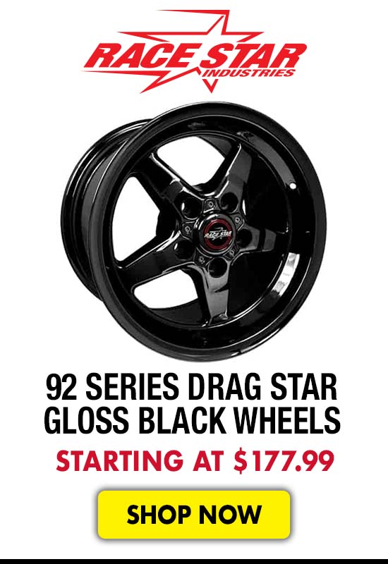 RaceStar 92 Series Drag Star Gloss Black Wheels - Starting at $177.99