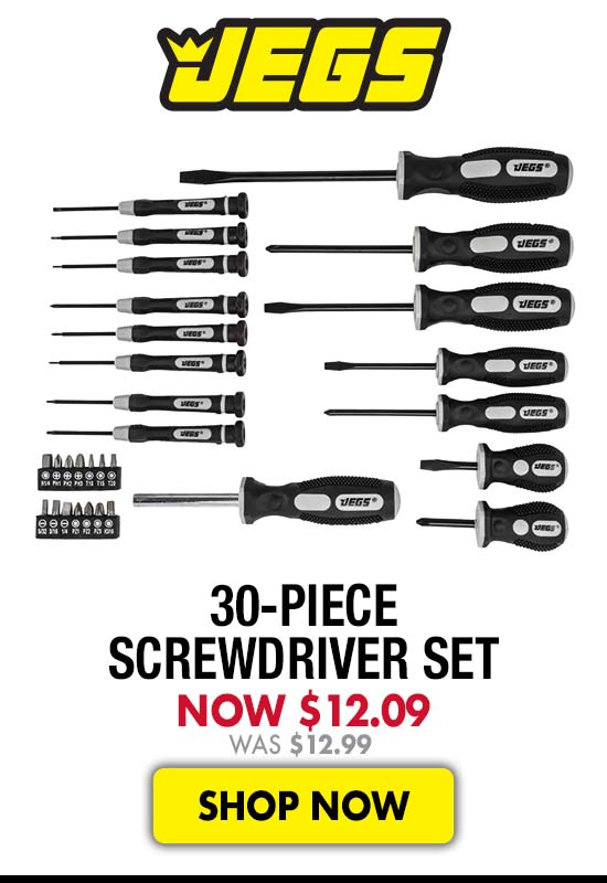 JEGS 30-Piece Screwdriver Set - Now $12.09
