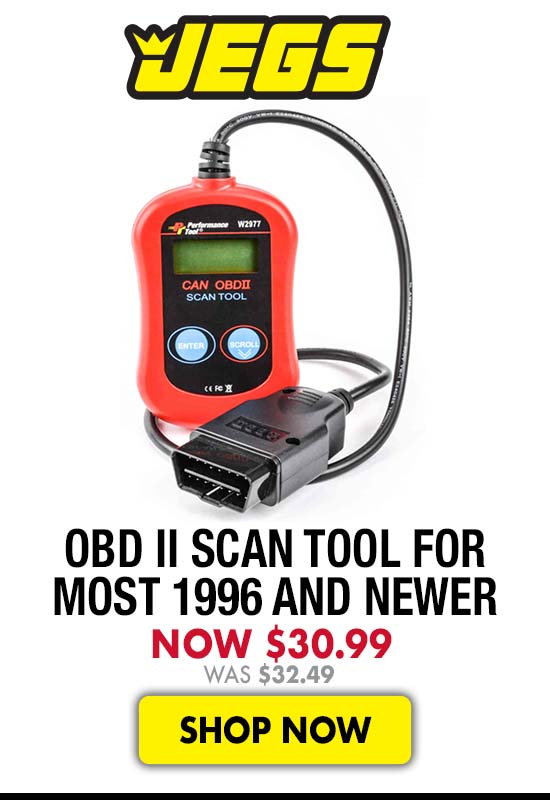 JEGS OBD II Scan Tool for Most 1996 and Newer - Now $30.99