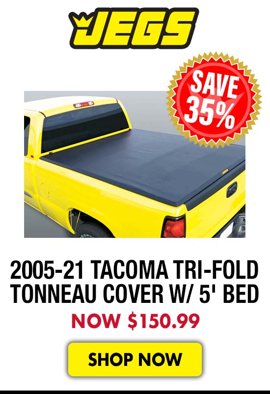 JEGS 2005-2021 Tacoma Tri-Fold Tonneau Cover w/ 5' Bed - Now $150.99