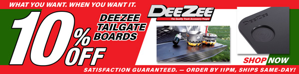 Save 10% on Dee Zee Tailgate Boards