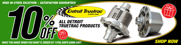 Save 10% on Select Detroit TrueTrac Products