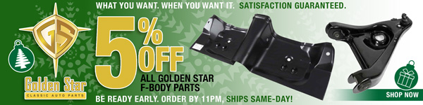 Save up to 5% on Goldenstar F-Body Products