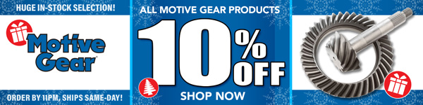 Save 10% on All Motive Gear Products